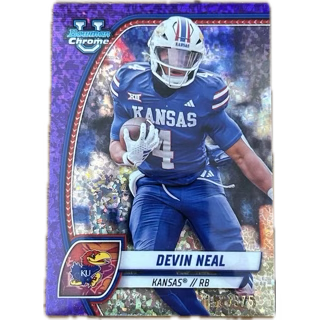 2024 Bowman University Chrome Purple Mini-Diamond Refractor Devin Neal /375